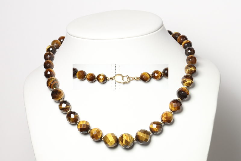 Tigers Eye/14K gold Necklaces